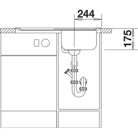 Blanco Classic 40 S links + Handbetätigung