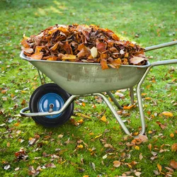 Relaxdays Schubkarrenrad 4.80 4.00-8, mit Achse, luftbereift, Ersatzrad bis 120 kg, Stahlfelge, Luftreifen, schwarz/blau