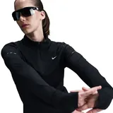 Nike Swift Dri-FIT UV 1/2-Zip Laufshirt Damen 010 black/reflective silv XL