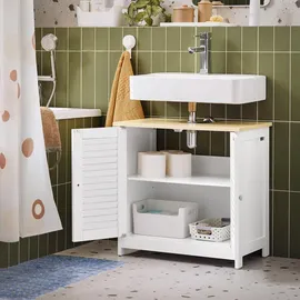 SoBuy Waschbeckenunterschrank 60 x 58 x 35 cm Weiß