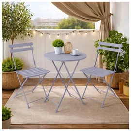 Hti-Living Gartentisch Basil rund Ø 55 x 68 cm Grau