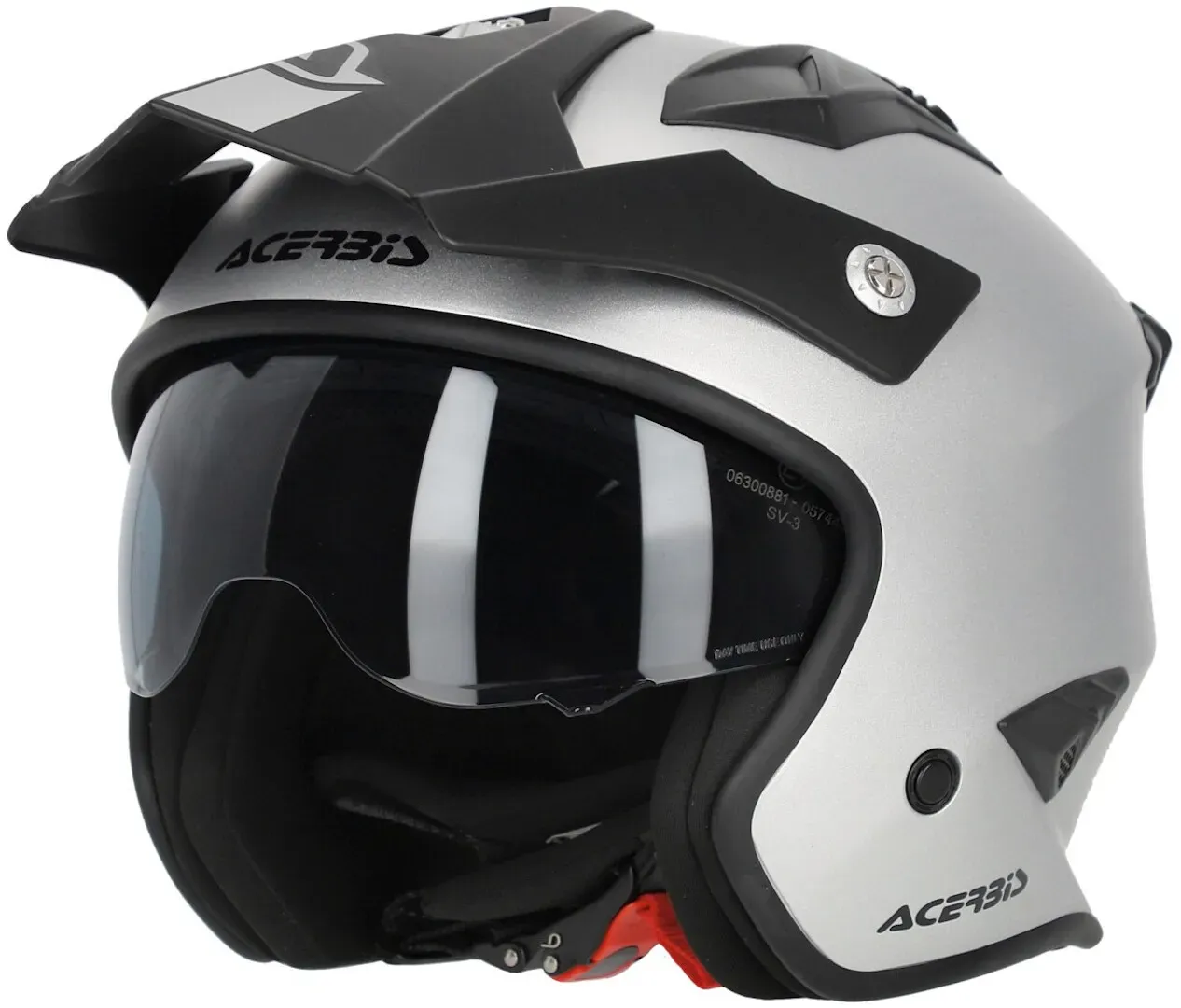 Acerbis Aria Metallic Jethelm, silber, Größe M für Männer