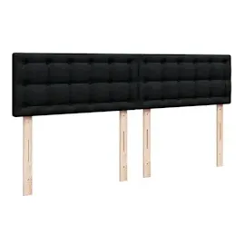 vidaXL Boxspringbett mit Matratze Schwarz 180x200 cm Stoff