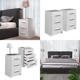 Vicco Nachtschrank Irma 37,6 x 35,5 x 66 cm Weiß
