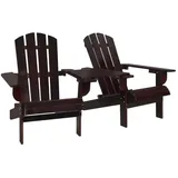 vidaXL Adirondack Gartenstuhl 91,5 x 164 x 90 cm braun 2 St.