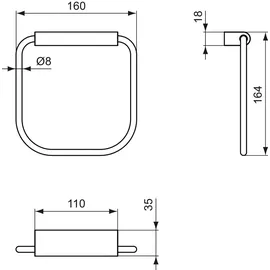 Ideal Standard Connect Handtuchring Chrom 169mm