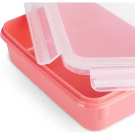 Emsa Clip & Close Color Edition Frischhaltedose | 0,8 Liter | 100% auslaufsicher/hygienisch | BPA-frei | spülmaschinen-, mikrowellen- und gefriergeeignet | Koralle