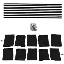 BREMER SITZBEZÜGE Gardinen Set 702 für Mercedes Vito Viano W639 Schwarz