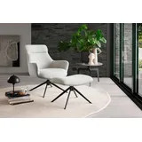 MCA Furniture Loungesessel PELION Drehstuhl mit Armlehnen - Schwarz
