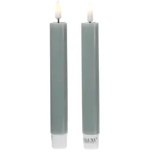 Deluxe Homeart MIA LED Stabkerzen 15 cm salbeigrün 2 St.