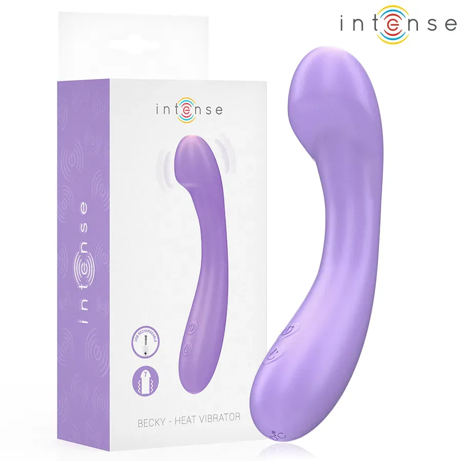INTENSE - Becky beheizbarer Vibrator, 19 cm, 7 Vibrationsmodi, Lila