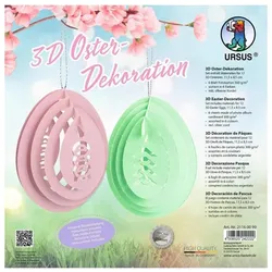 URSUS Bastel-Set 3D Oster-Dekoration, 12 Stück