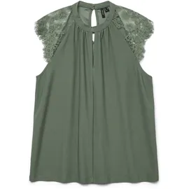 Vero Moda Damen VMMILLA SL LACE Tee GA NOOS T-Shirt, Laurel Wreath, S