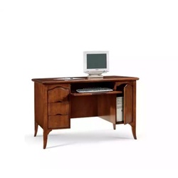 JVmoebel Computertisch Schreibtisch Tisch Italienische Einrichtung Möbel Massiv Holz Büro Neu (1-St., 1x nur Computertisch), Made in Europa braun