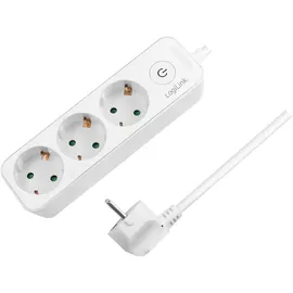 Logilink Steckdosenleiste 1,5 m Weiß 3 St.