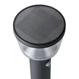MARELIDA Solarleuchte Stahl H: 54cm 3 Modi grau
