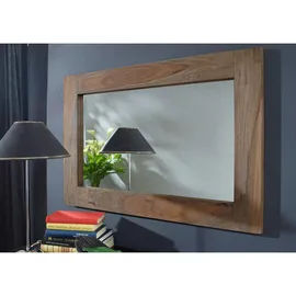 Massivmoebel24 Spiegel Sheesham 90 x 60 cm Grau