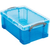 Really Useful Box Aufbewahrungsbox 9,0 l transparent, blau 39,5 x 25,5 x 15,5 cm