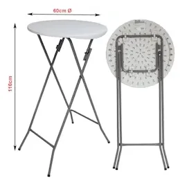 Baumarktplus Stehtisch mit Husse Ø 60cm Bistrotisch Stehtisch Klapptisch wetterfest