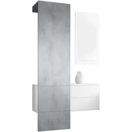 Vladon Carlton Set 2 Garderobe 105 x 193 x 35 cm grau