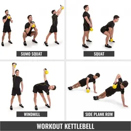 Gorilla Sports Kettlebell verstellbar 16 kg oder 24 kg schwarz / blau