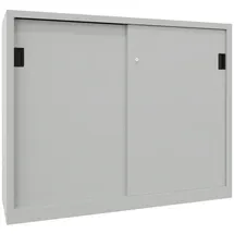 Pavoy Schiebetürenschrank Stahl 1200x1500x400 mm Silber 4 Böden