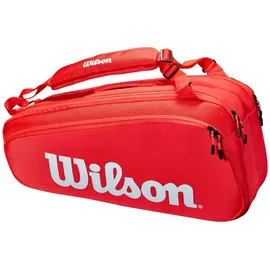 Wilson Uni-Erwachsene Super Tour 15pk Red Tasche, Rot/Weiß