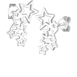 Elli Sterne Astro Trend Cut Out 925 Sterling Silber Ohrringe   Damen