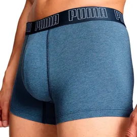 Puma Herren Boxershorts, 6er Pack - Everyday Trunks 6P, Cotton Stretch, einfarbig Blau Denim XL