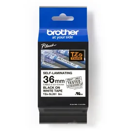 Brother TZe-SL261 Schriftband, 36mm x 8m, schwarz auf weiß, selbstlaminierend