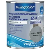 swingcolor 2in1 Flüssigkunststoff / Fußbodenfarbe RAL 7031 6151.D750.7031 (Blaugrau, 750 ml, Seidenmatt)