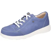 Finn Comfort Fataga Damen Halbschuhe Schnürschuhe blau Electro Nubukleder - 41 EU