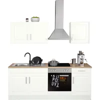 kochstation Küchenzeile KS-Stockholm 210 cm weiß