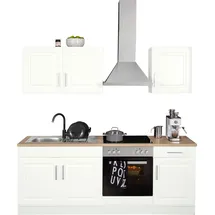 kochstation Küchenzeile KS-Stockholm 210 cm weiß
