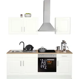 kochstation Küchenzeile KS-Stockholm 210 cm weiß