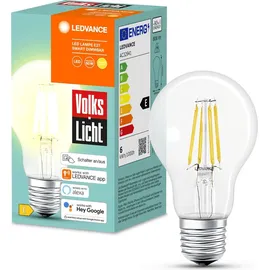 LEDVANCE Smart+ BT CLA60, 6W 806lm, 2700K dimmbar