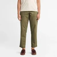 Timberland Linen Utility Fatigue Hosen - Leaf Green -