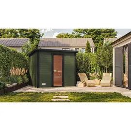 Weka Saunahaus Kaapi 4 - 40 mm graugrün/grau Ohne Ofen