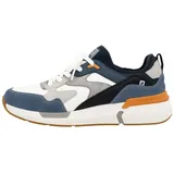 Rieker Herren-Sneaker Jeans-Blau-Weiß-Grau-Orange-Mehrfarbig, Farbe:blau, EU
