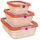 Emsa Frischhaltedose rechteckig orange 20,19 x 8,50 x 25,97 cm 0,5 l 3-teiliges Set
