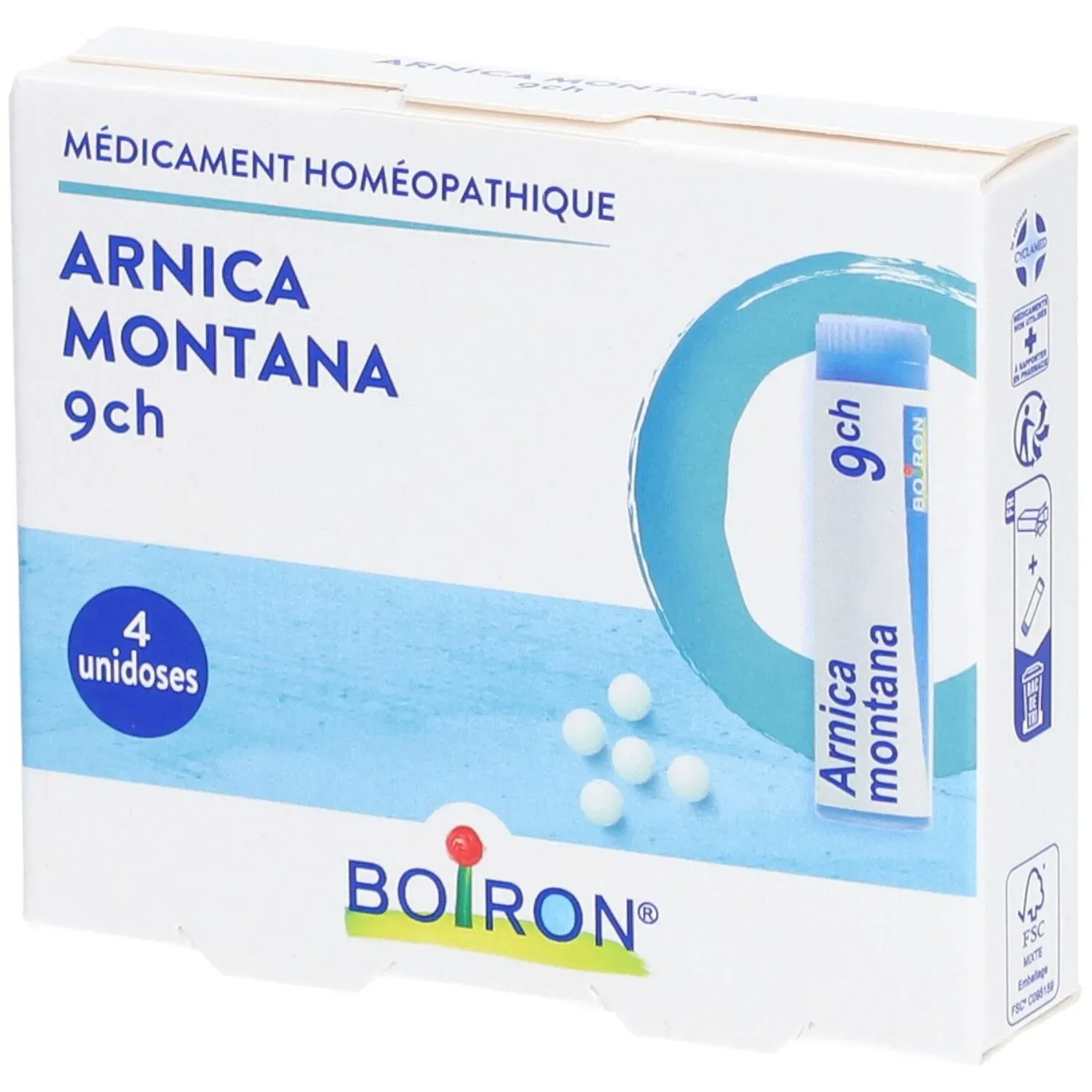 ARNICA MONTANA BOIRON 9 CH pack de 4 doses 4 pc(s) globule(s) homéopathique(s)