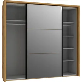 Forte Schwebetürenschrank Trondheim 231,1 x 215,9 x 63,8 cm Schwarz