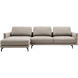 creation by rolf benz Eckcouch Chenille L-Form 3-Sitzer Beige