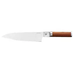 FISKARS® Kochmesser Norden silber, braun glatt, Klinge: 21,1 cm