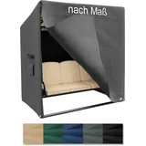 Epic Tube Hollywoodschaukel Abdeckung nach Maß, Abdeckhaube mit 2 Höhen auch für Gartenschaukel, 600D Oxford mit Zwei Wasserdichten Reißverschlüssen, Ösen und Zubehör – Made in EU