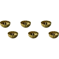 Stylepoint - 6x Schale ELM3201G - 10x5,5cm 300ml (flower vintage gold) - Vintage Edelstahl