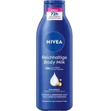 NIVEA Bodylotion Reichhaltige Body Milk, für trockene Haut, 72h Feuchtigkeitspflege, 250ml