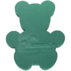 Nass Steckschaum Teddybär 25x21x6cm Frischblumen Blumen Steckmasse Steckschwamm Blumensteckschaum Floristikbedarf Zubehör Frühlingsdeko Grün