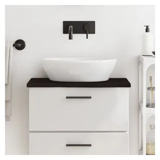 vidaXL Waschtischplatte Dunkelbraun 60x40x2 cm Massivholz Behandelt