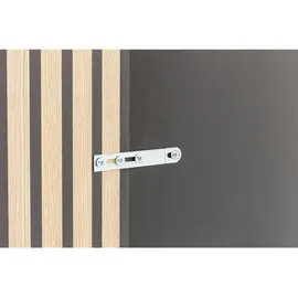 WELLTIME Garderobenpaneel Alexa 73,5 x 109 x 2,6 cm Schwarz